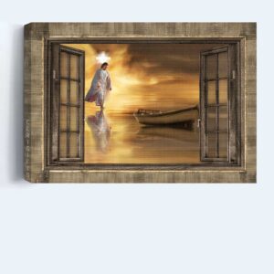 Jesus Walks on Water Landscape Poster - Halo Infinite Home Decor Gift for Christian - Wall Art Prints 1