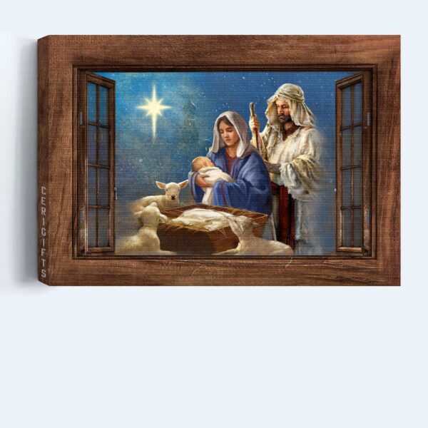 Jesus Landscape Poster: Blue Night Superstar Home Decor Gift for Christian – Christian Wall Art Prints