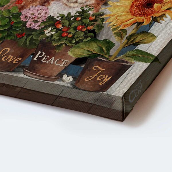 Christian Landscape Poster Home Decor Gift Prints – Jesus Lazy Cat Flower Vase Sunflower Joy  Poster Home Decor Gift – Wall Art