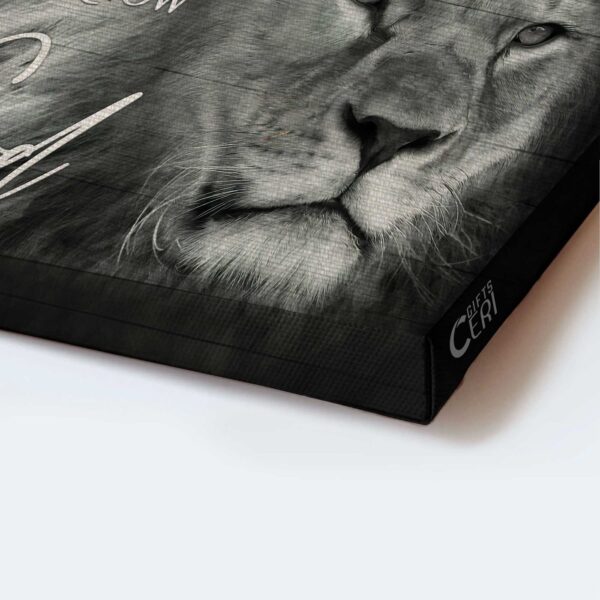 Jesus Lion of Judah Black and White Landscape Poster- Christian Gift Wall Art