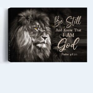 Jesus Lion of Judah Black and White Painting - Christian Home Decor Poster Gift 1