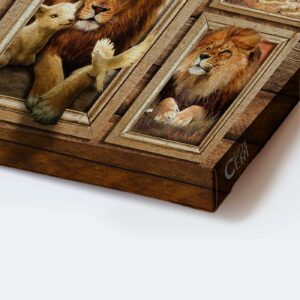 Jesus Lion and Lamb Landscape Poster - Christian Home Decor Gift Prints 1