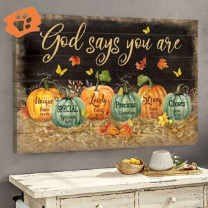 Jesus Landscape Poster - Lovely Pumpkin Painting Home Decor Gift for Christian - Wall Art Prints