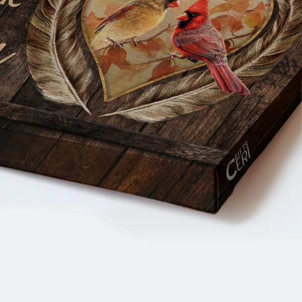Jesus Landscape Poster Home Decor Gift – Christian Wall Art with Pretty Feathers and Cardinal Painting – God Gave Me You