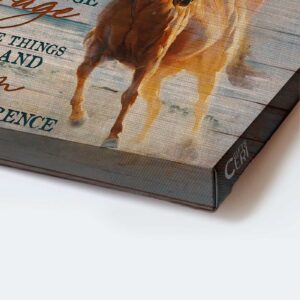Jesus Landscape Poster Home Decor Gift - Pretty Horse Drawing Beach Painting Christian Wall Art - God Grant Me the Serenity 1