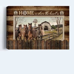 Christian Home Decor: Jesus Landscape Poster Gift - Quarter Horses Meadow Land & Christian Wall Art 3