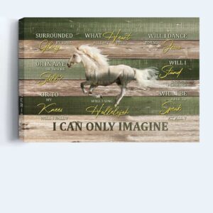 Christian Landscape Poster: Running & White Horse Painting - Gift for Christian Home Decor - I Can Only Imagine Wall Art 1