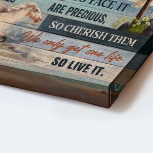Running Horse & Wooden Cross Jesus Landscape Poster Home Decor - Gift for Christian Living - Wall Art Prints 1