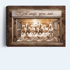 Jesus Landscape Poster: Running Horses & Seven White Horses Poster Home Decor Gift - Gift for Christian Home Decor & Wall Art 3