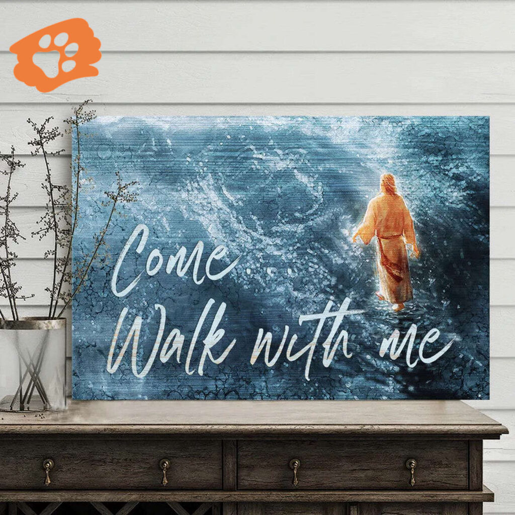 Jesus Walking on Water Landscape Poster Home Decor – Christian Gift Wall Art – Come Walk with Me Seascape Print Jesus Walking on Water Landscape Poster Home Decor – Christian Gift Wall Art – Come Walk with Me Seascape Print