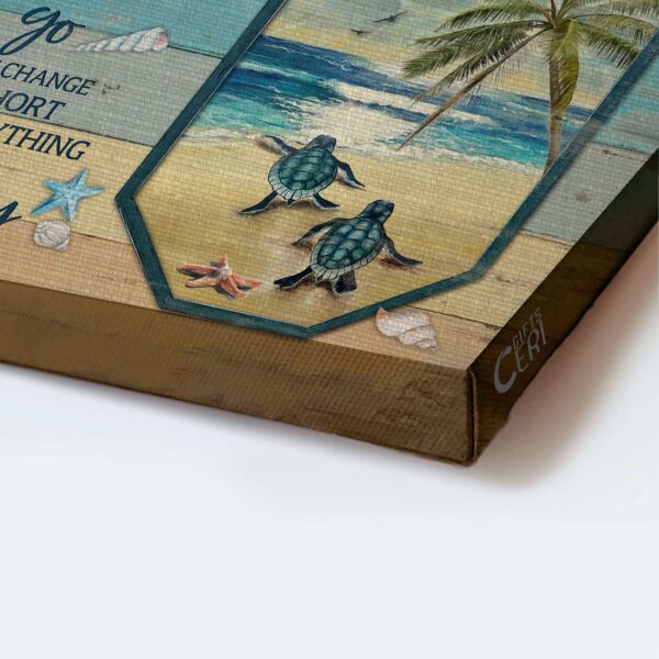 Christian Sea Turtle Landscape Poster: Home Decor Gift – Beach Painting & Wall Art