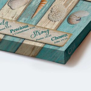 Unique Seashell Jesus Landscape Poster - Christian Home Decor Gift Prints 1
