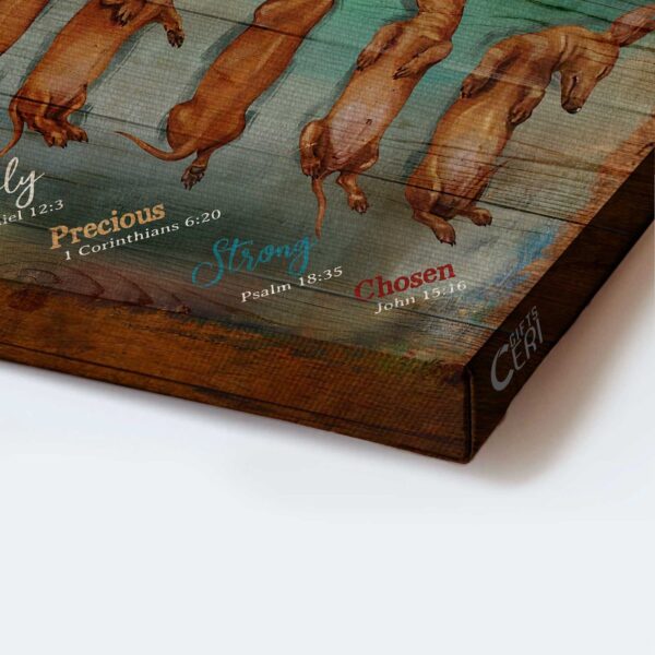 Sleeping Dachshund God Says You Are Poster – Christian Dog Lover Gift