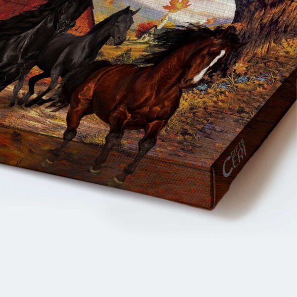 Jesus Landscape Poster Home Decor Gift – Stunning Horse Farm Autumn Season – Christian Gift – Wall Art Prints