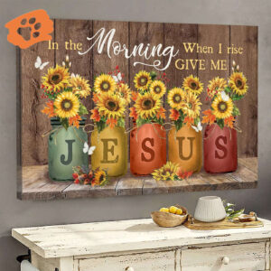 Christian Home Decor Gifts: Jesus Landscape & Sunflower Posters - Morning Rise Inspiration