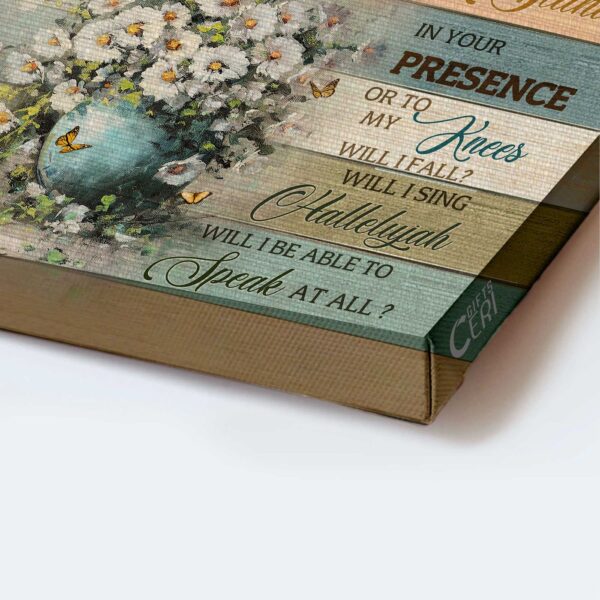 Christian Home Decor Gift: Jesus Landscape Poster with White Daisy Monarch Butterfly Flower Vase – I Can Only Imagine