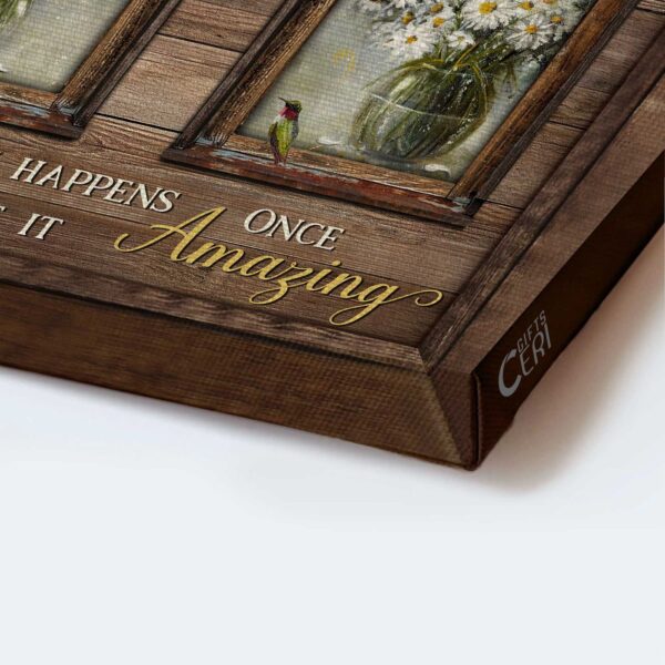 Christian Home Decor Gift: Jesus Landscape & Hummingbirds Poster – Still Life Painting & White Daisy – Today Only Make It Amazing