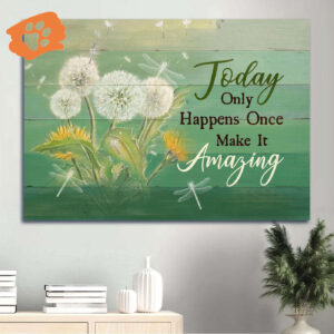 Jesus Landscape Poster Home Decor Gift - Dandelion Butterfly Dragonfly Christian Gift - Today Only Make It Amazing