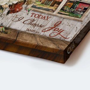 Jesus Landscape & Wooden Window Poster Home Decor Gifts - Christian Joy Painting 3