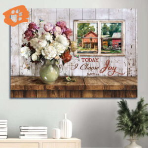 Jesus Landscape & Wooden Window Poster Home Decor Gifts - Christian Joy Painting