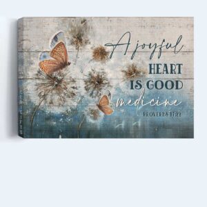 Christian Home Decor Gifts: Jesus Landscape Winter Forest Dandelion & Butterfly Poster 3