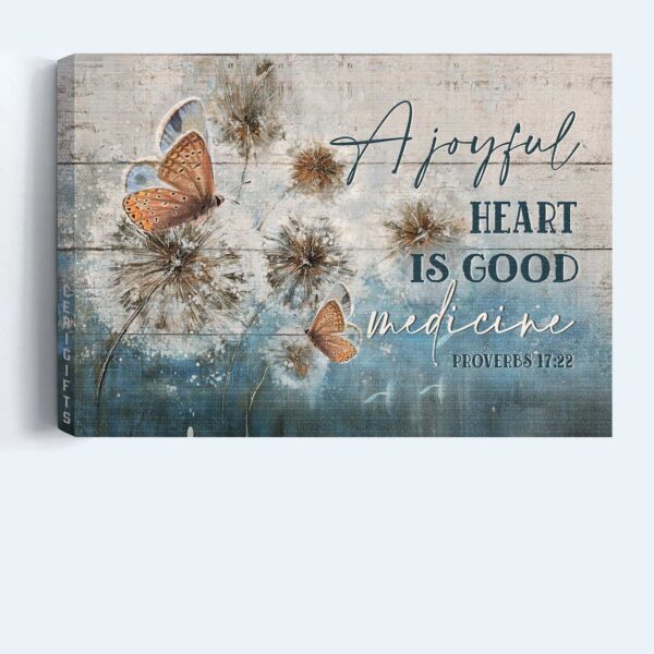 Christian Home Decor Gifts: Jesus Landscape Winter Forest Dandelion & Butterfly Poster