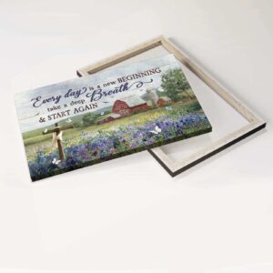 Christian Home Decor Gifts: Jesus Landscape & Cross Posters - Inspiring Flower Garden Design - New Beginning Wall Art 1