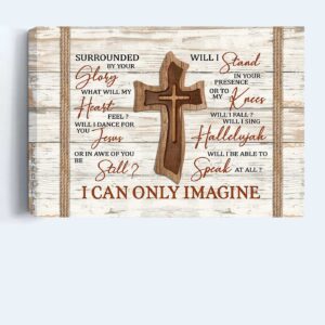 Christian Home Decor Gift: Jesus Landscape Wooden Cross & I Can Only Imagine Poster 1