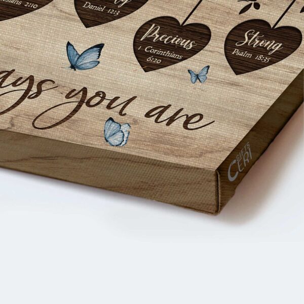 Unique Jesus Landscape Poster Home Decor Gift – Wooden Heart Oldest Tree Blue Butterfly – Perfect Gift For Christian