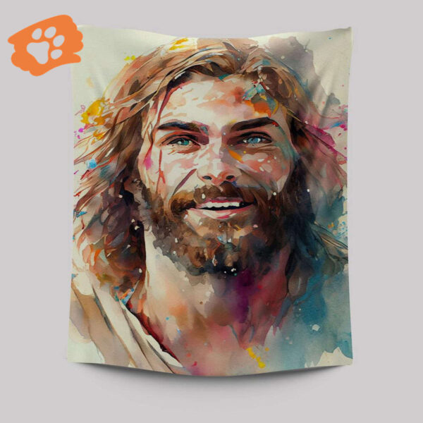 Jesus Laughing Tapestry Pictures: Christian Indoor Wall Tapestries & Art Prints