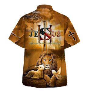 Jesus Lion And Lamb Hawaiian Shirt: The Ultimate Christian Gift for Men 1
