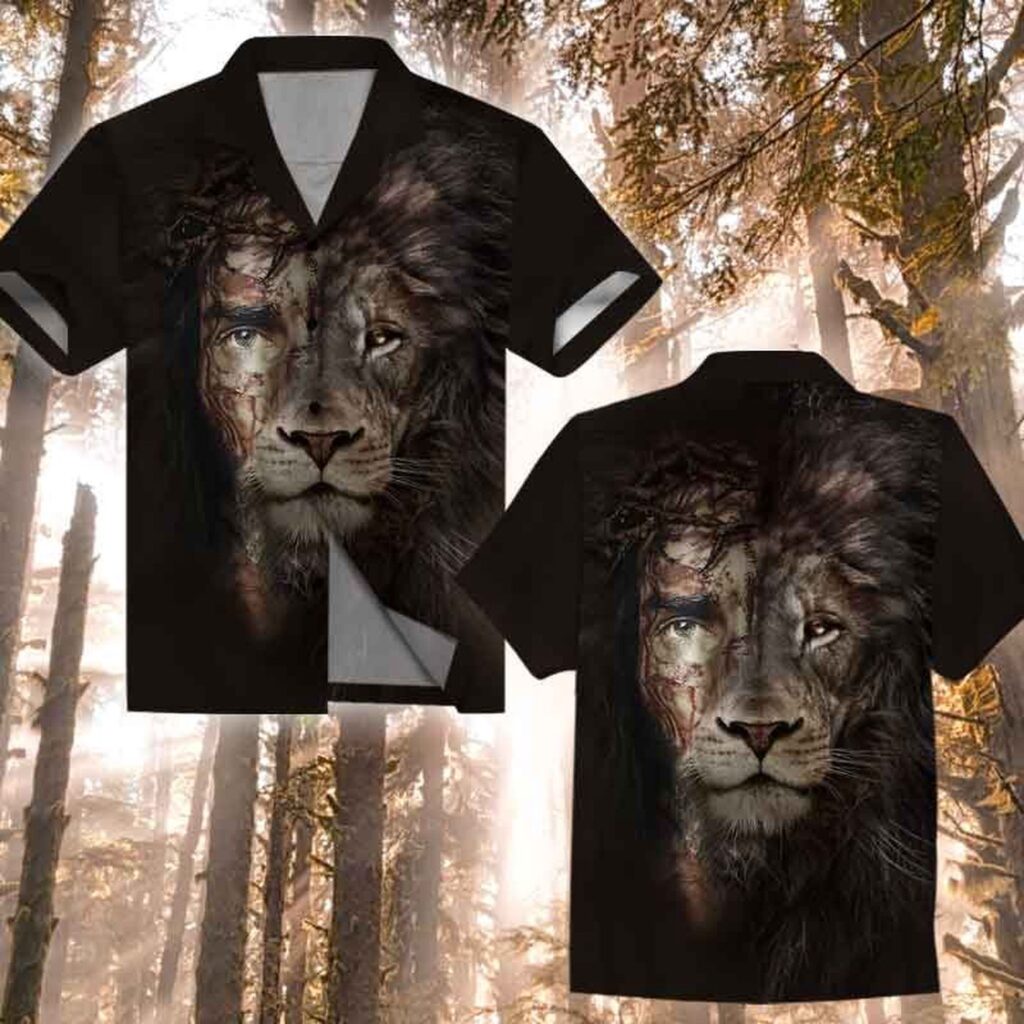 Jesus Lion AOP Hawaiian Shirt – Unique Christian-inspired Design Jesus Lion AOP Hawaiian Shirt – Unique Christian-inspired Design
