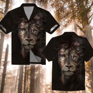 Jesus Lion AOP Hawaiian Shirt - Unique Christian-inspired Design