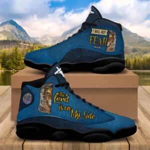 Jesus Lion Basketball Shoes, The Lord Is On My Side I Will Not Fear Running Shoes, Cross Lion Of Judah Unisex Shoes 1