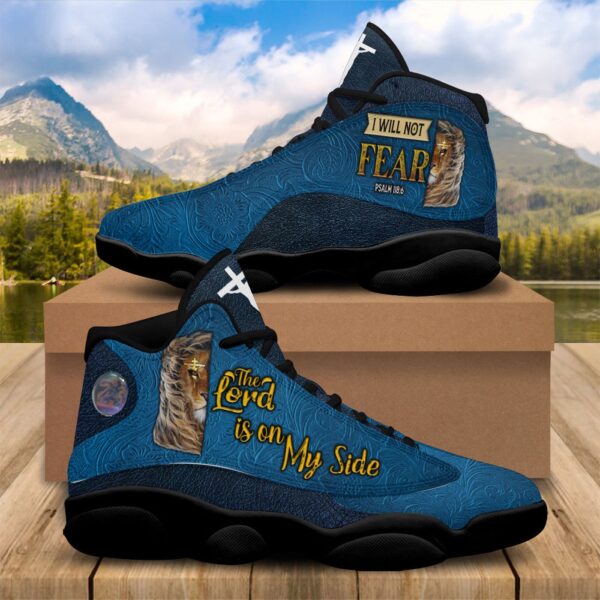 Jesus Lion Basketball Shoes, The Lord Is On My Side I Will Not Fear Running Shoes, Cross Lion Of Judah Unisex Shoes