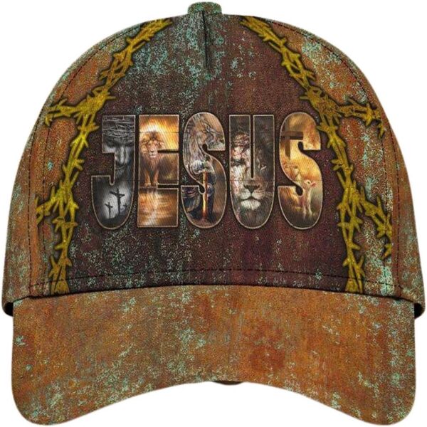 Jesus Lion Lamb Cross Baseball Cap, Christian, Jesus Hat Trucker Classic Hats Gift