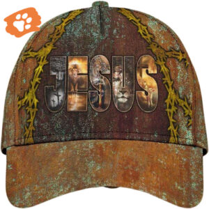 Jesus Lion Lamb Cross Baseball Cap, Christian, Jesus Hat Trucker Classic Hats Gift