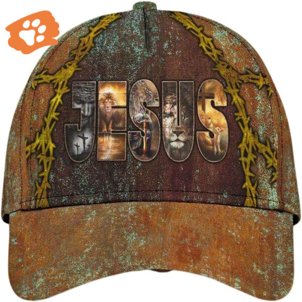 Jesus Lion Lamb Cross Baseball Cap, Christian, Jesus Hat Trucker Classic Hats Gift