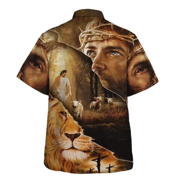 Men s Jesus Lion Lamb Of God Christian Hawaiian Shirt – Perfect Gift for Christian