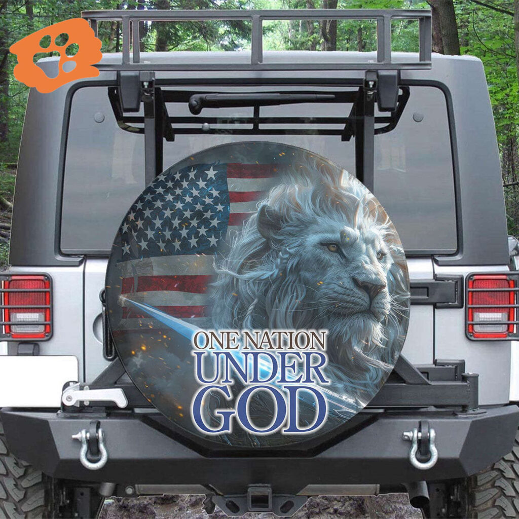 Jesus Lion USA Flag Spare Tire Cover for Independence Day – 4th of July Car Decor 27 -34 Jesus Lion USA Flag Spare Tire Cover for Independence Day – 4th of July Car Decor 27 -34