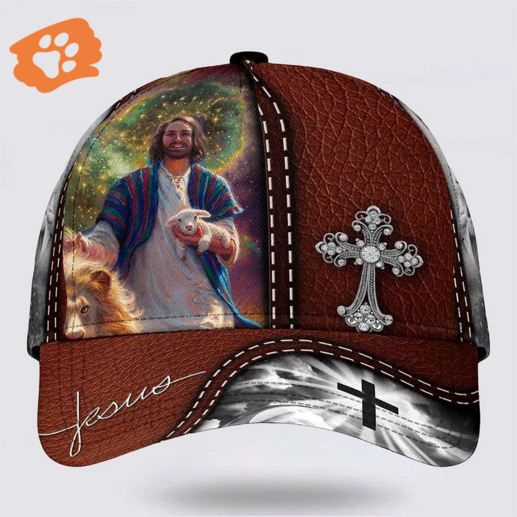 Jesus Lion With Lamb Cross Baseball Cap Hat Trucker Classic Hats Gift Jesus Lion With Lamb Cross Baseball Cap Hat Trucker Classic Hats Gift