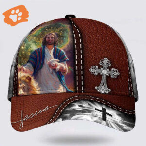 Jesus Lion With Lamb Cross Baseball Cap Hat  Trucker Classic Hats Gift
