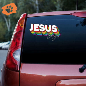 Jesus Loves You Vinyl Car Decal Sticker - Car Decor Gift