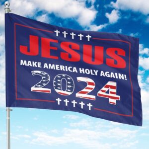 Jesus Make America Holy Again Garden Flag Christian Outdoor Decor & Patriot Gift 3