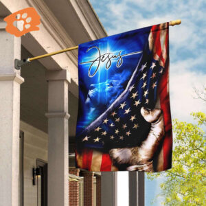 Jesus My Savior Christian Cross Flag - Faithful Decor for Home or Church