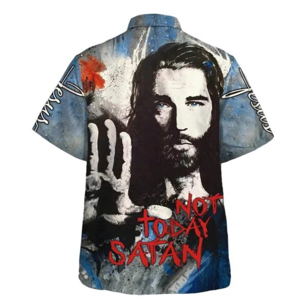 Jesus Not Today Satan Men s Christian Hawaiian Shirt – Perfect Gift for Believers