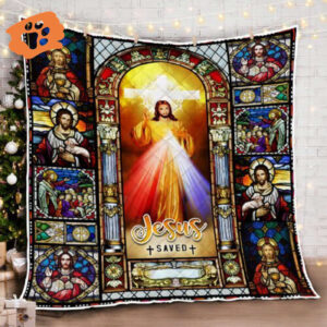 Jesus Of Divine Mercy Quilt Blanket
