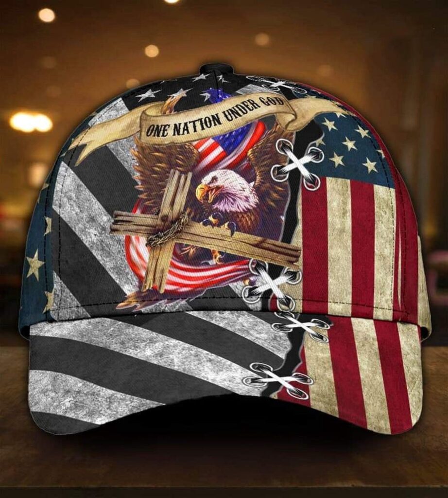 Jesus One Nation Under God American Flag Classic Cap All Over Print Jesus One Nation Under God American Flag Classic Cap All Over Print