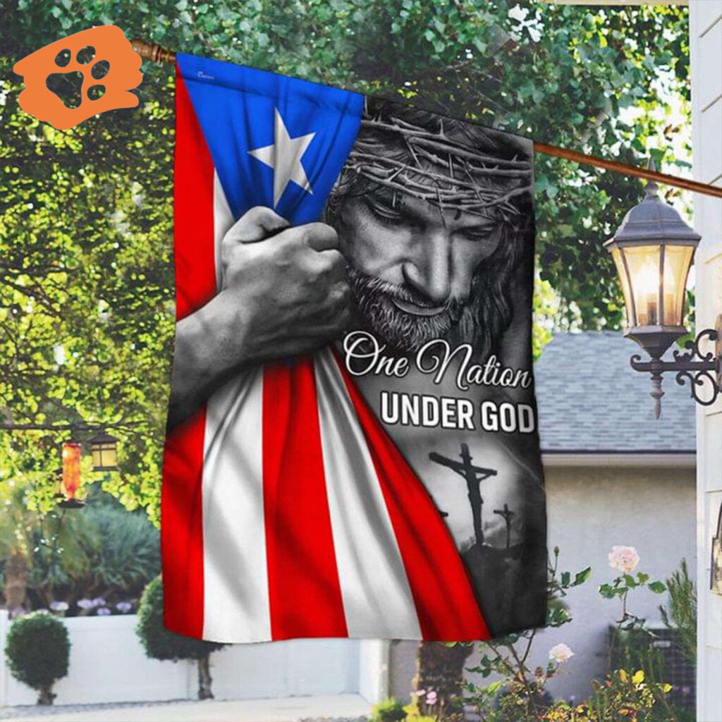 Jesus One Nation Under God Flag Inside American Flag Christian Outdoor Decor Jesus One Nation Under God Flag Inside American Flag Christian Outdoor Decor