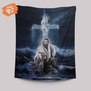 Jesus Saves Tapestry Wall Art - Inspirational Bible Verse & Scripture Decor